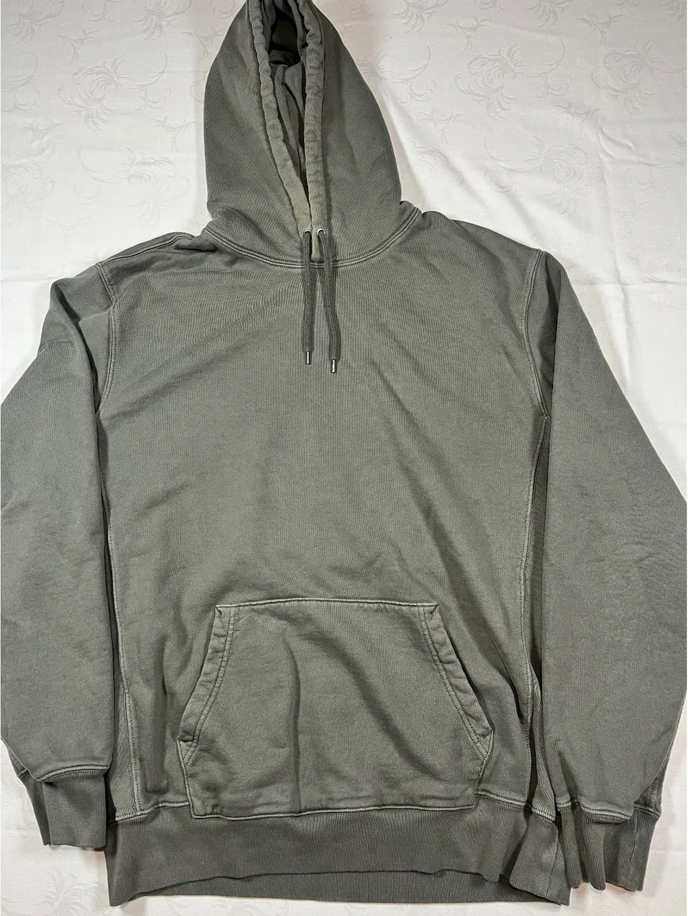 J.Crew Mens Heavyweight Fleece Hoodie Size XLT Olive Green